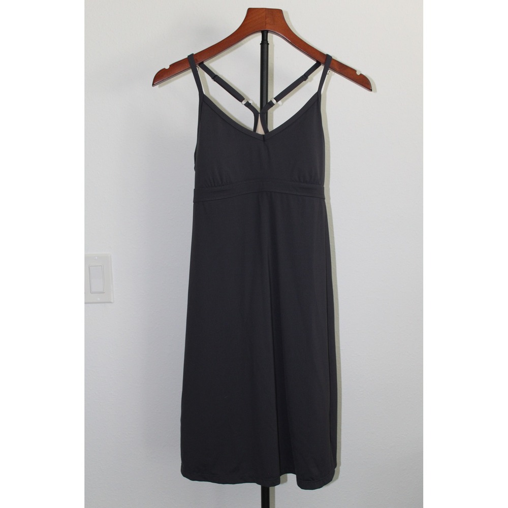 Athleta Women's Active Swim Dress Gray Adjustable Y-Back Built-in Bra Small
